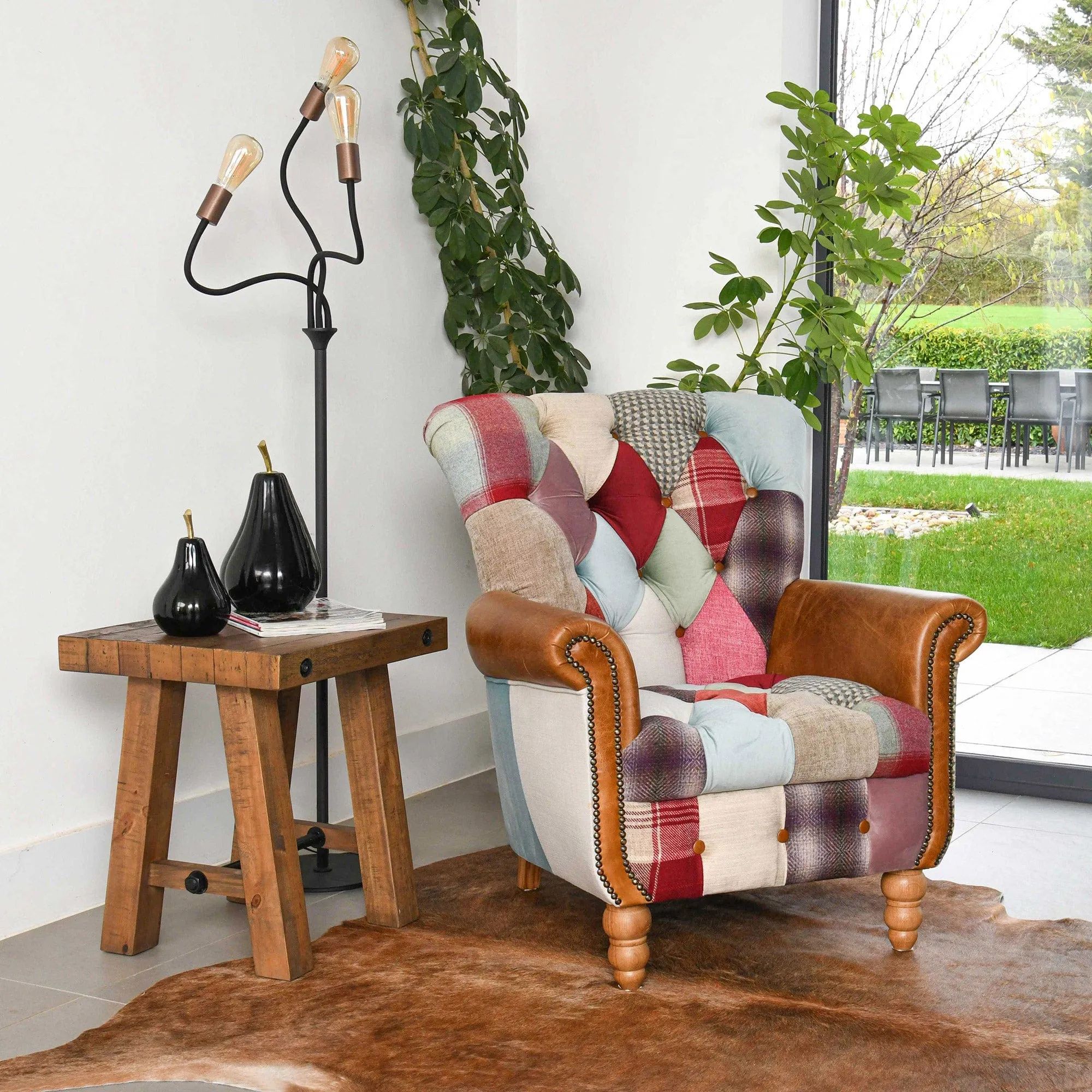 Jones - Chair In Patchwork Fabric