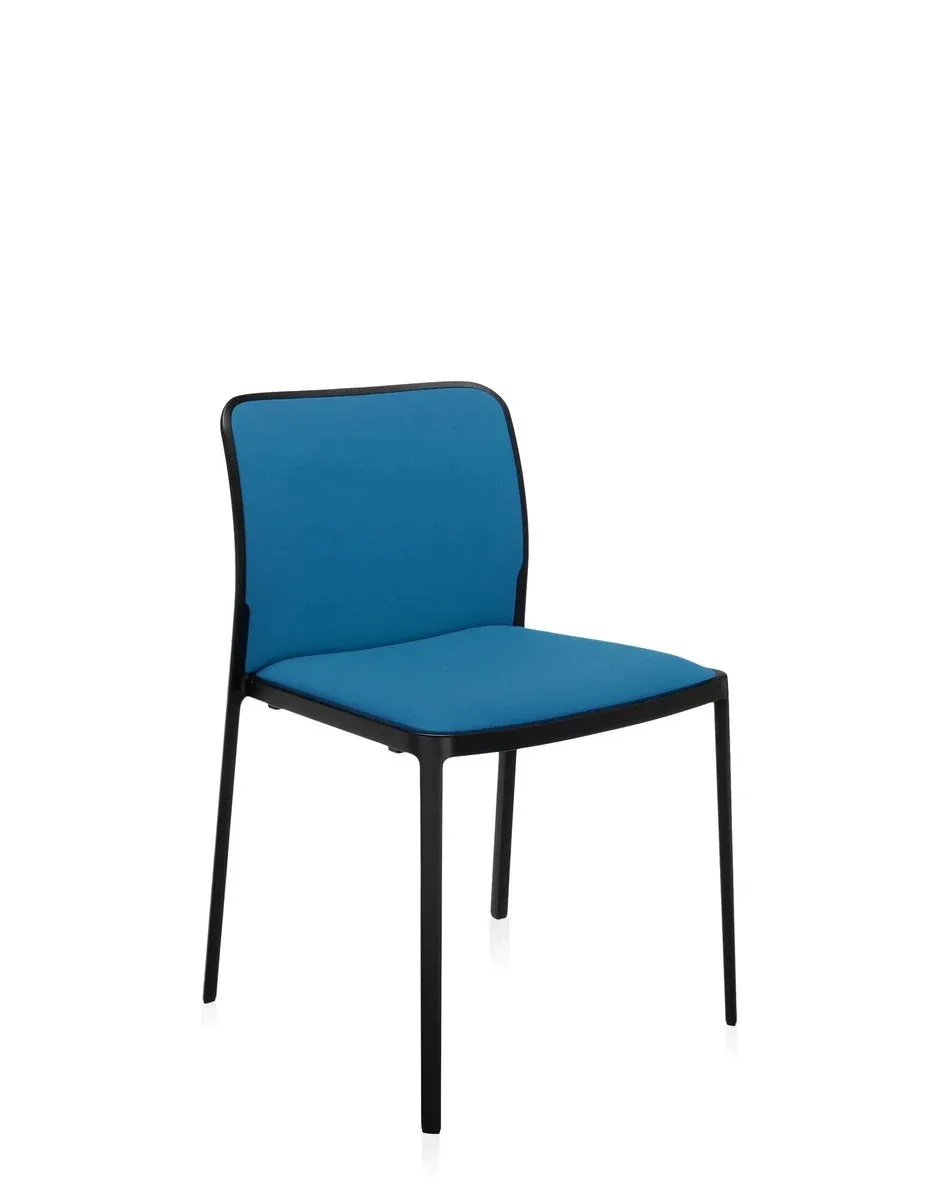 Kartell Audrey Soft Chair, Black/Teal Blue