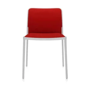 Kartell Audrey Soft Chair, White/Red
