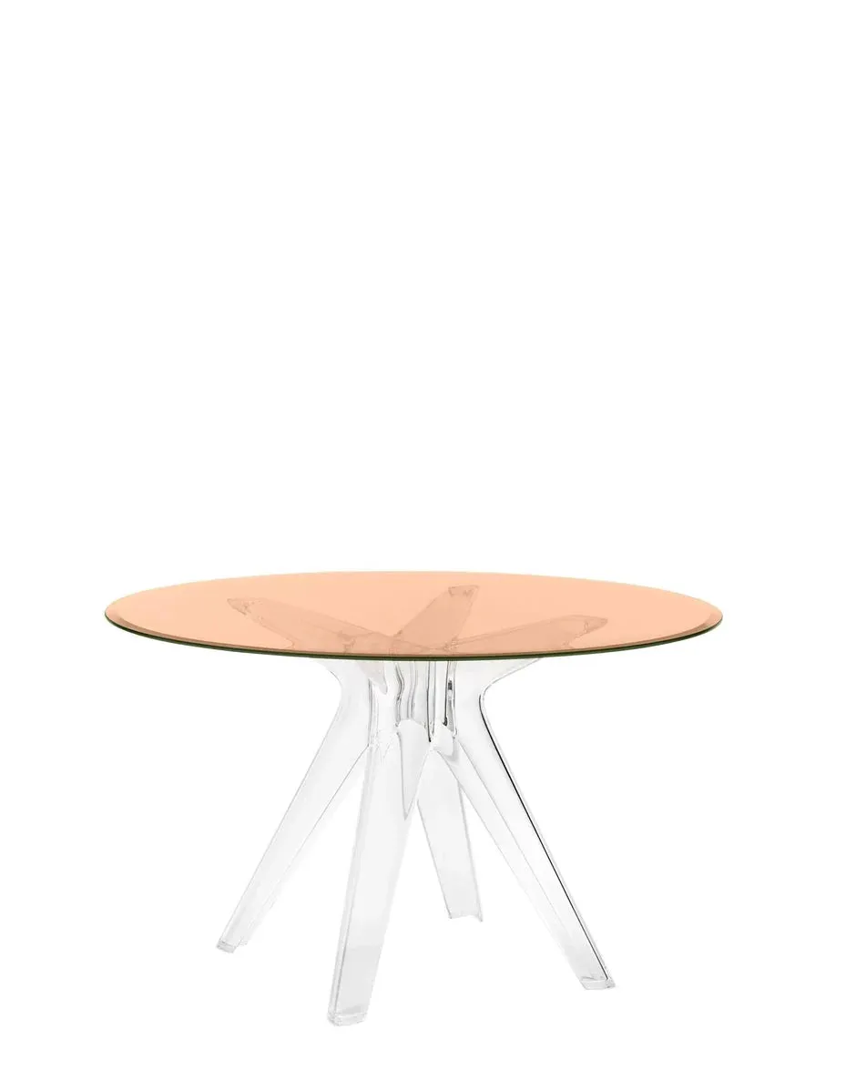 Kartell Sir Gio Table Round, Crystal/Pink