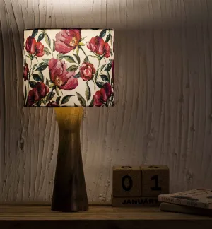 Kavi Flower Wooden Shade Lamp (Round)