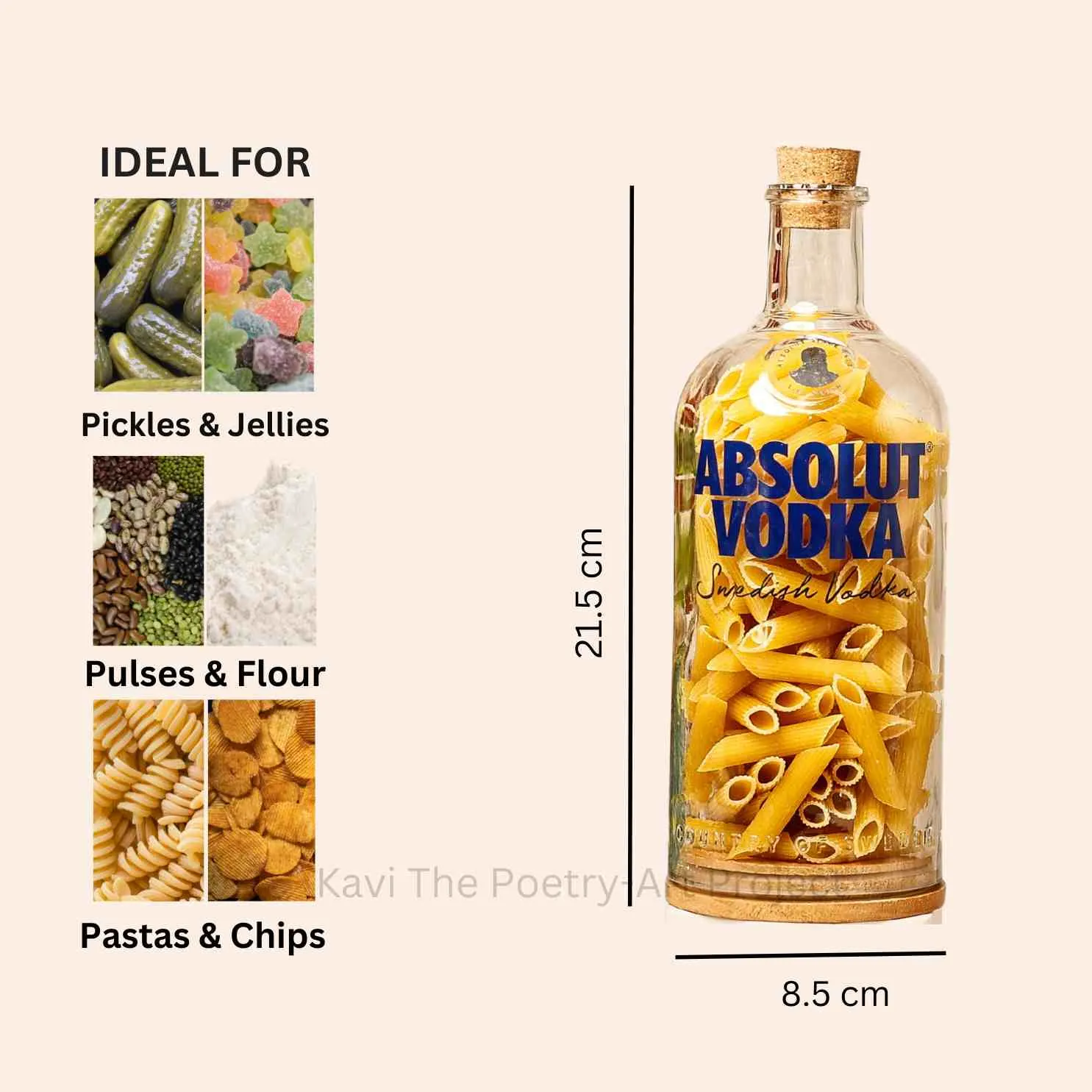 Kavi Recycled Vodka Jars (Set of Four)