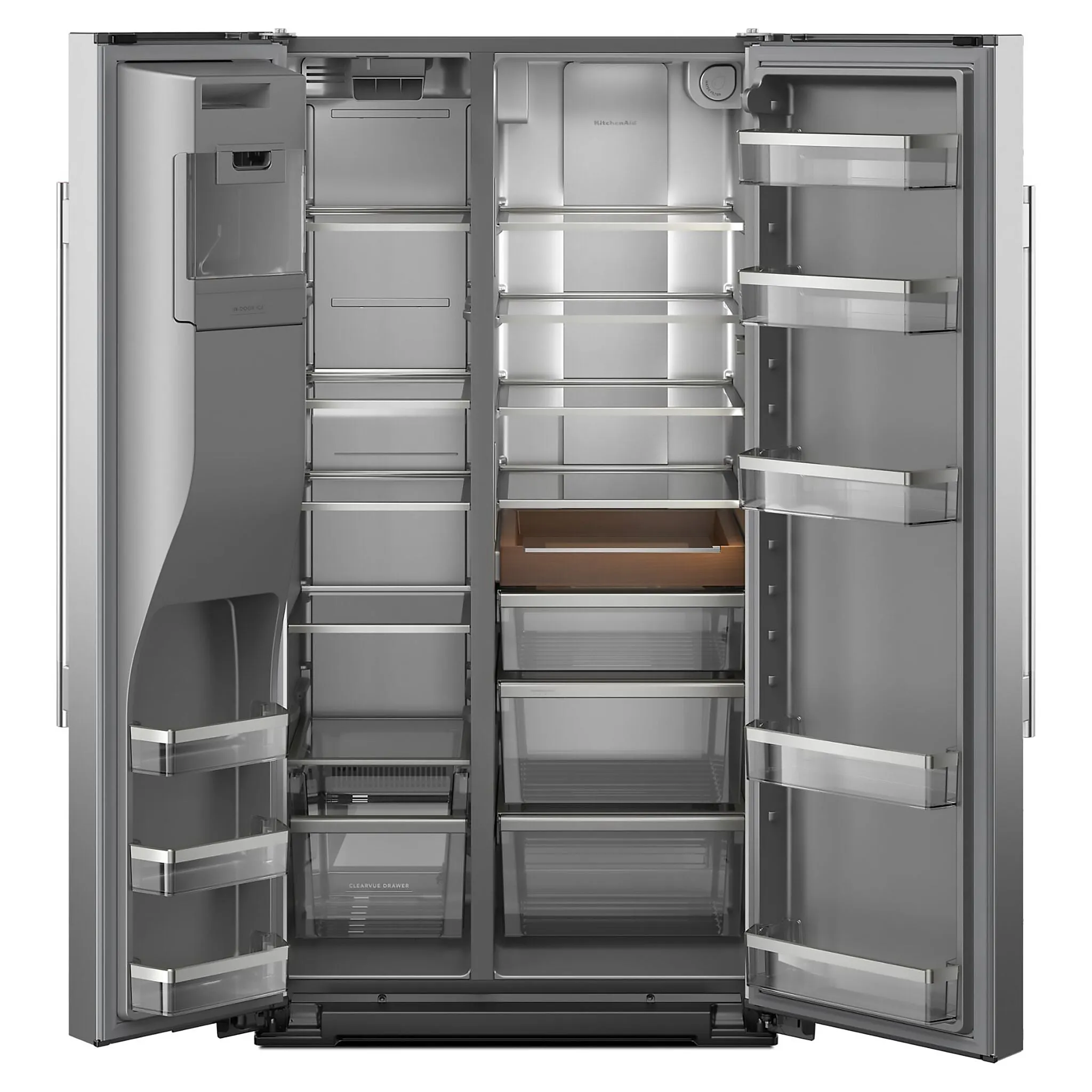 KitchenAid Printshield™ Stainless Steel Side-by-Side Refrigerator (28.7 Cu. Ft.) - KRSF536RPS