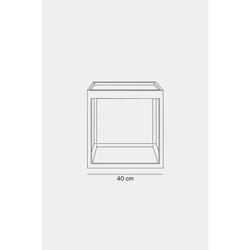 Klassik Studio Kø Cube Side Table Oak Oiled, Grey Marble
