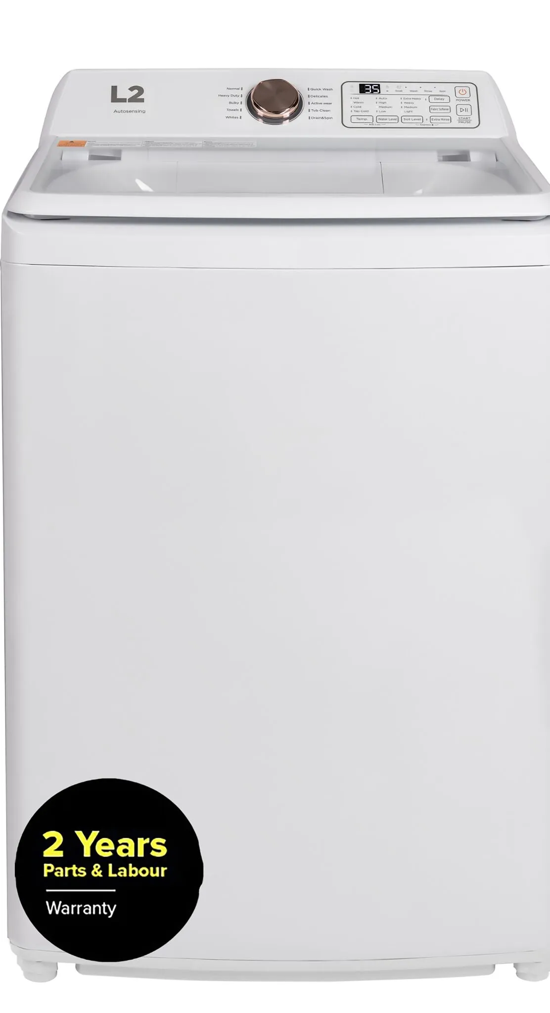 L2 White Top Load Electric Washer (4.7 Cu.ft) - LT47A3AWW