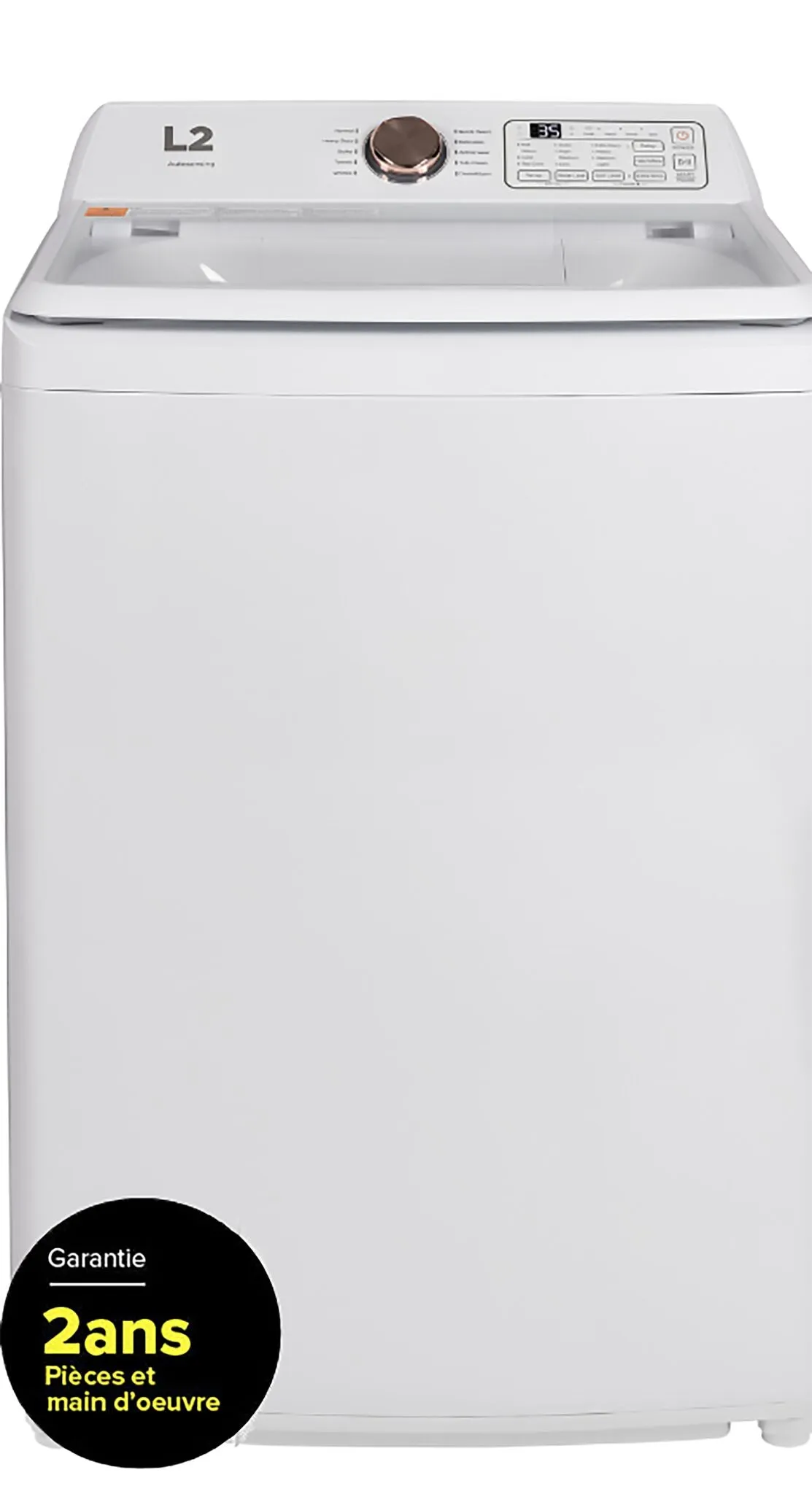 L2 White Top Load Electric Washer (4.7 Cu.ft) - LT47A3AWW