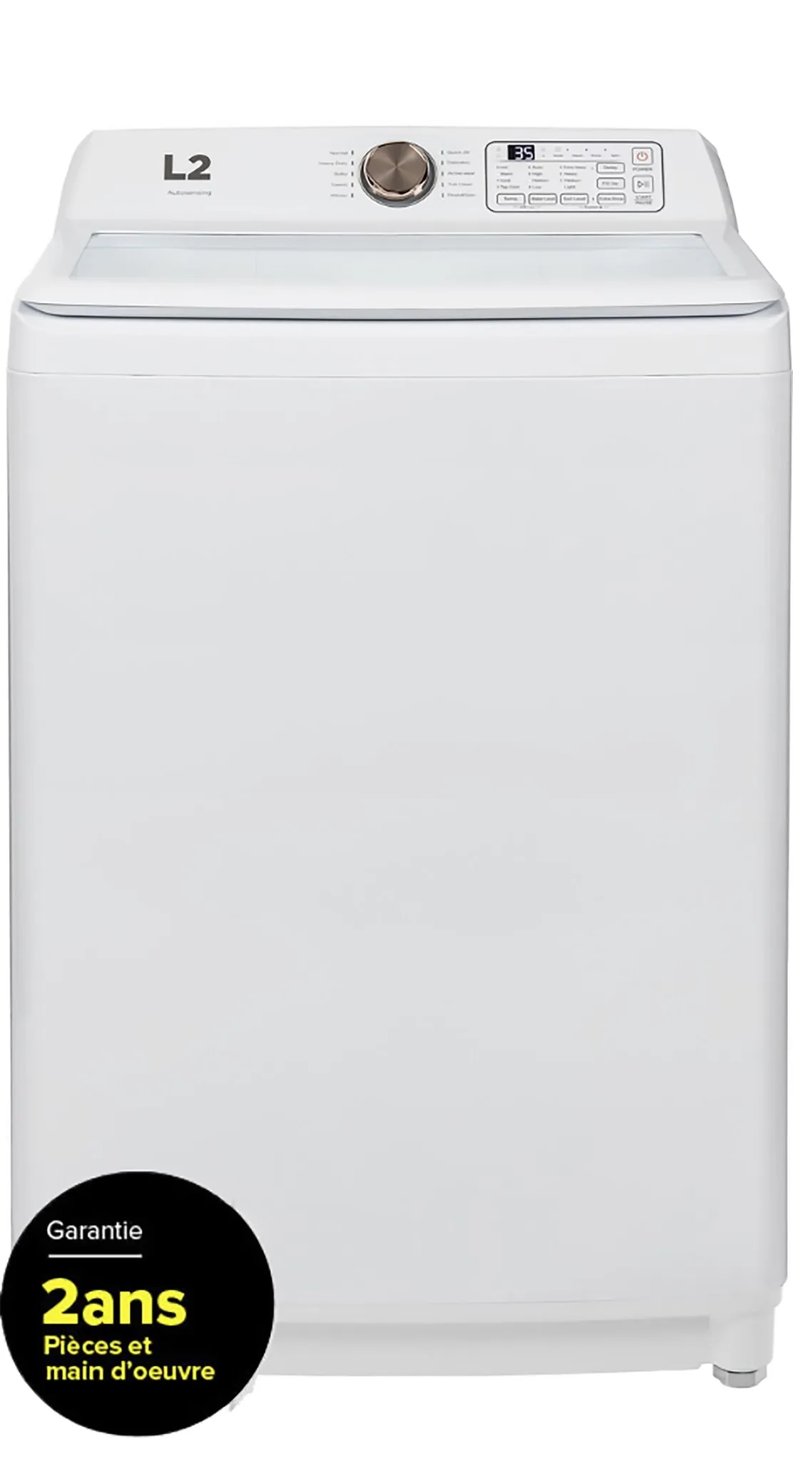 L2 White Top Load Electric Washer (5.1 Cu.ft ) - LT51N1BWWC