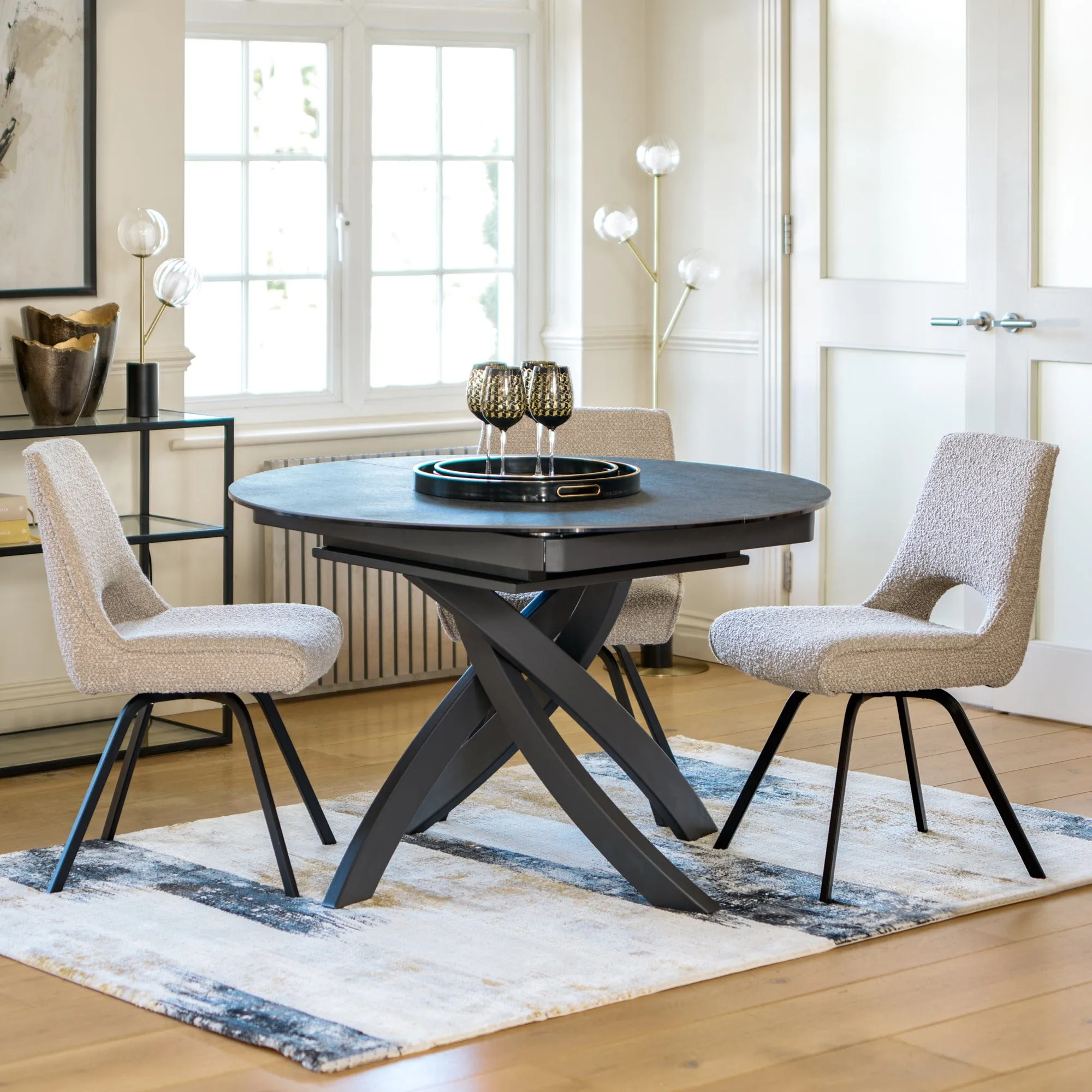 Latina - 120cm Extending Dining Table In Ceramic
