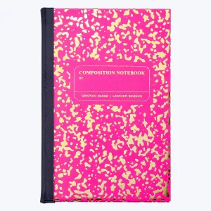Leather Bound Neon Composition Book