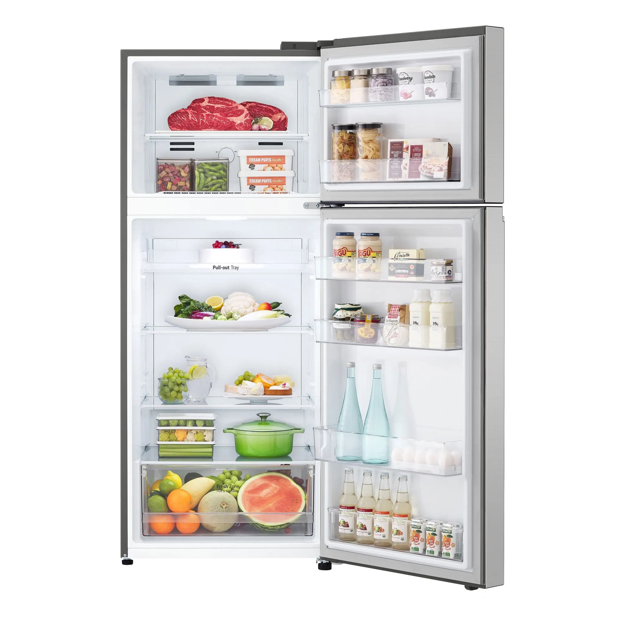 LG Platinum Silver Counter-Depth Compact Top Freezer Refrigerator with DoorCooling  (13 cu.ft) - LT13C2000V
