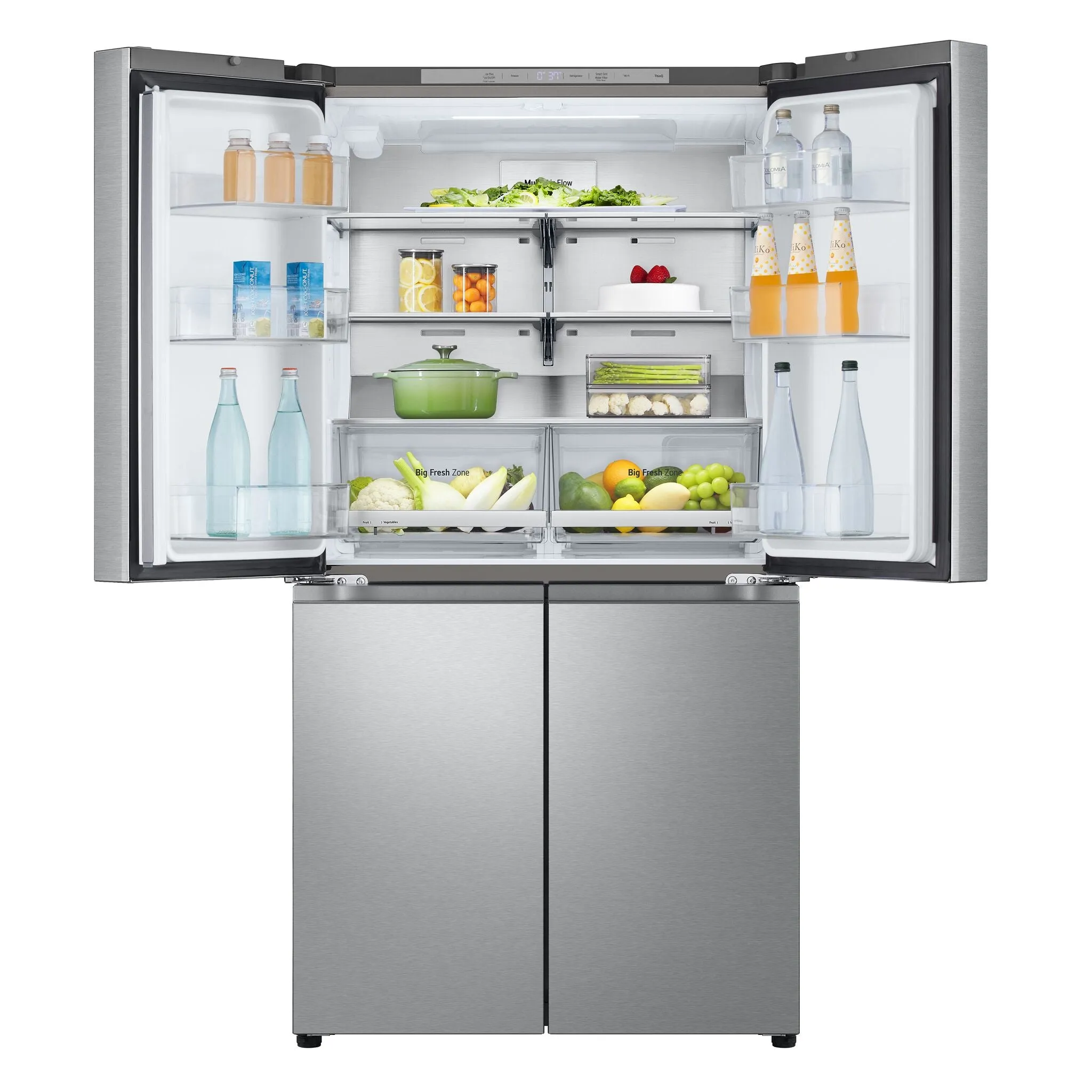 LG Smudge Resistant Stainless Steel French 4-Door Counter-Depth Refrigerator with Ice Maker (24 Cu.ft) - LF24C8200S
