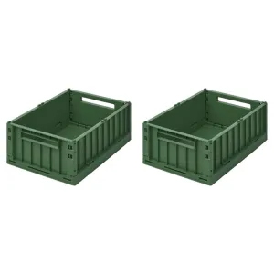 Liewood Weston Storage Box M Garden Green 2-Pack