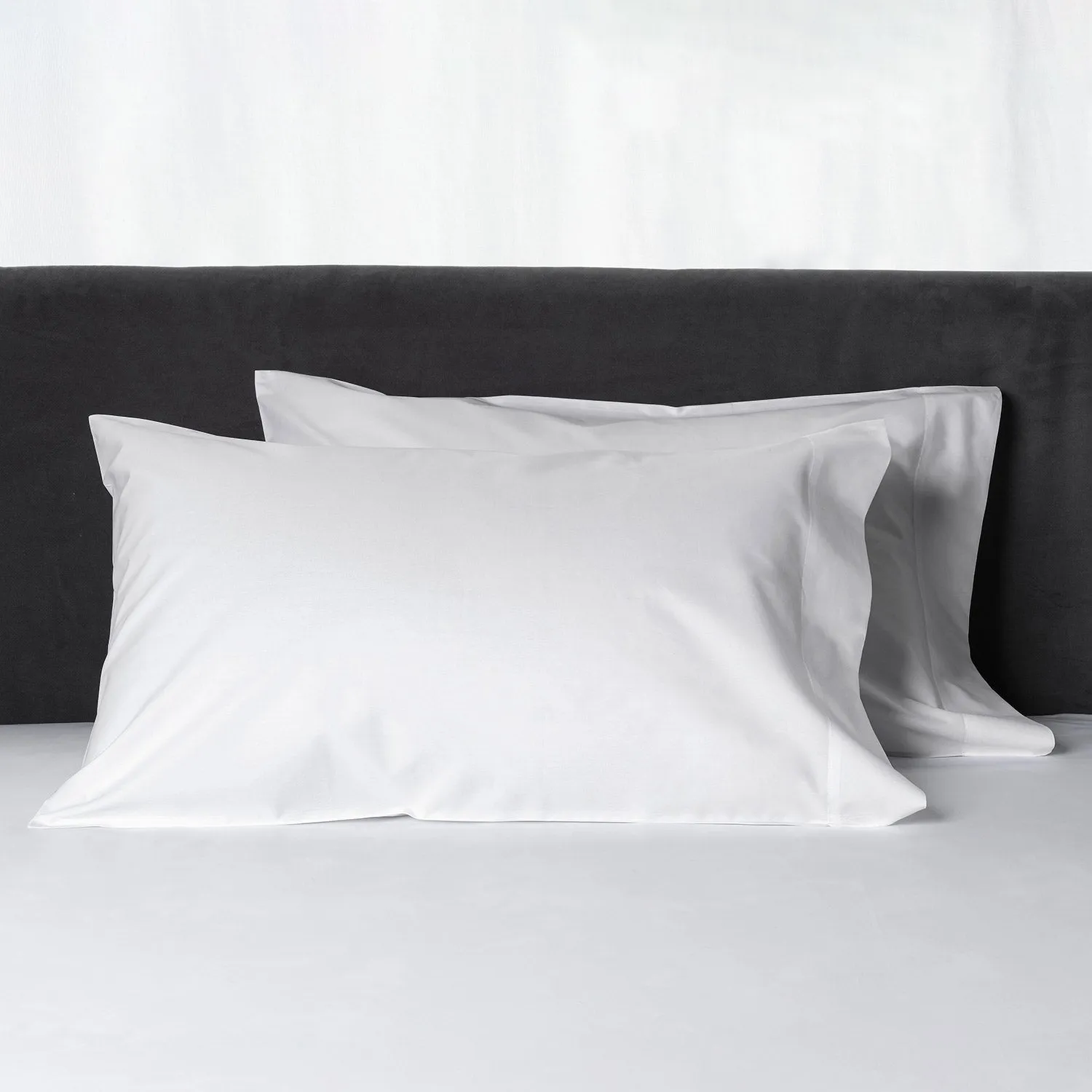 Lineare Percale Sheets & Pillowcases, White