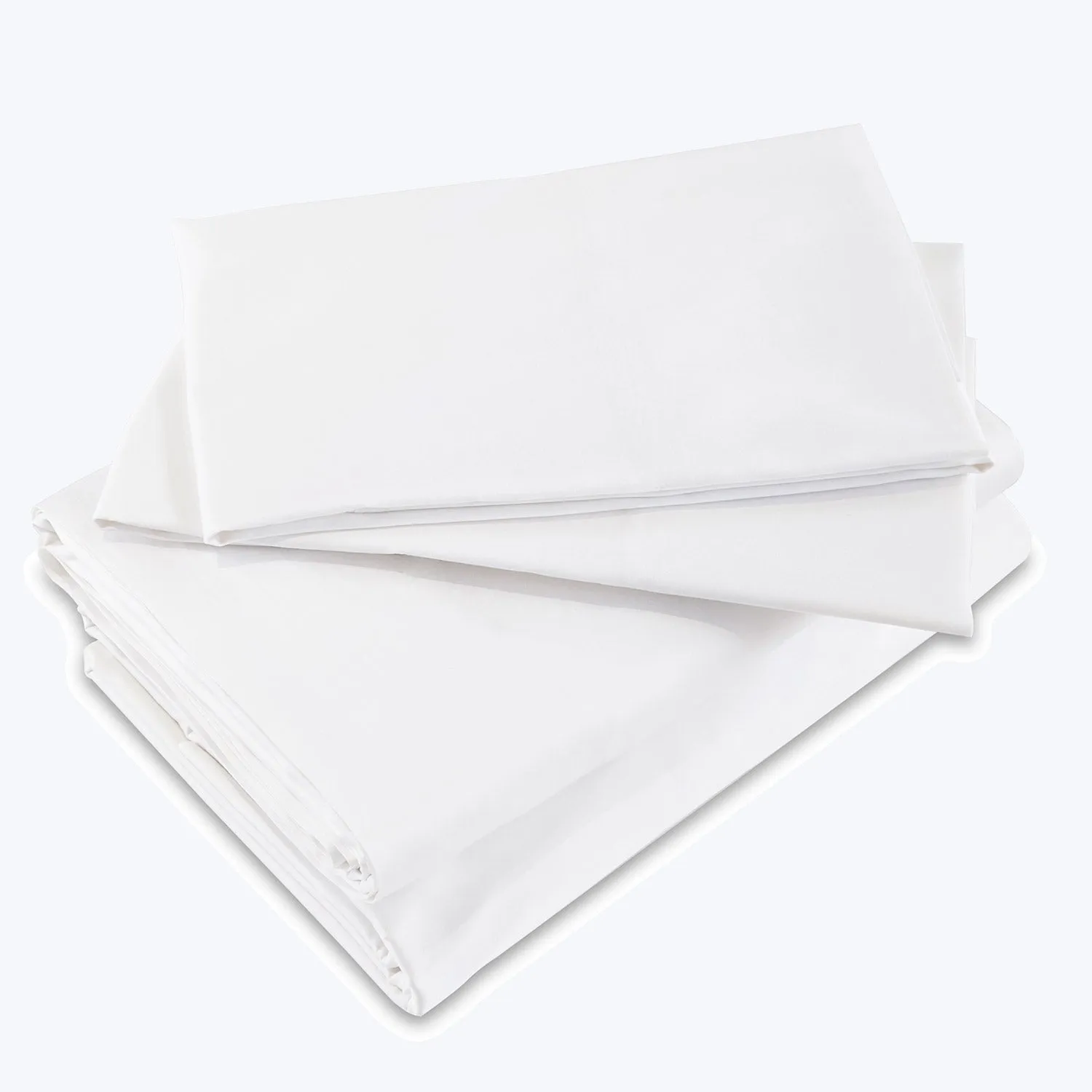 Lineare Percale Sheets & Pillowcases, White