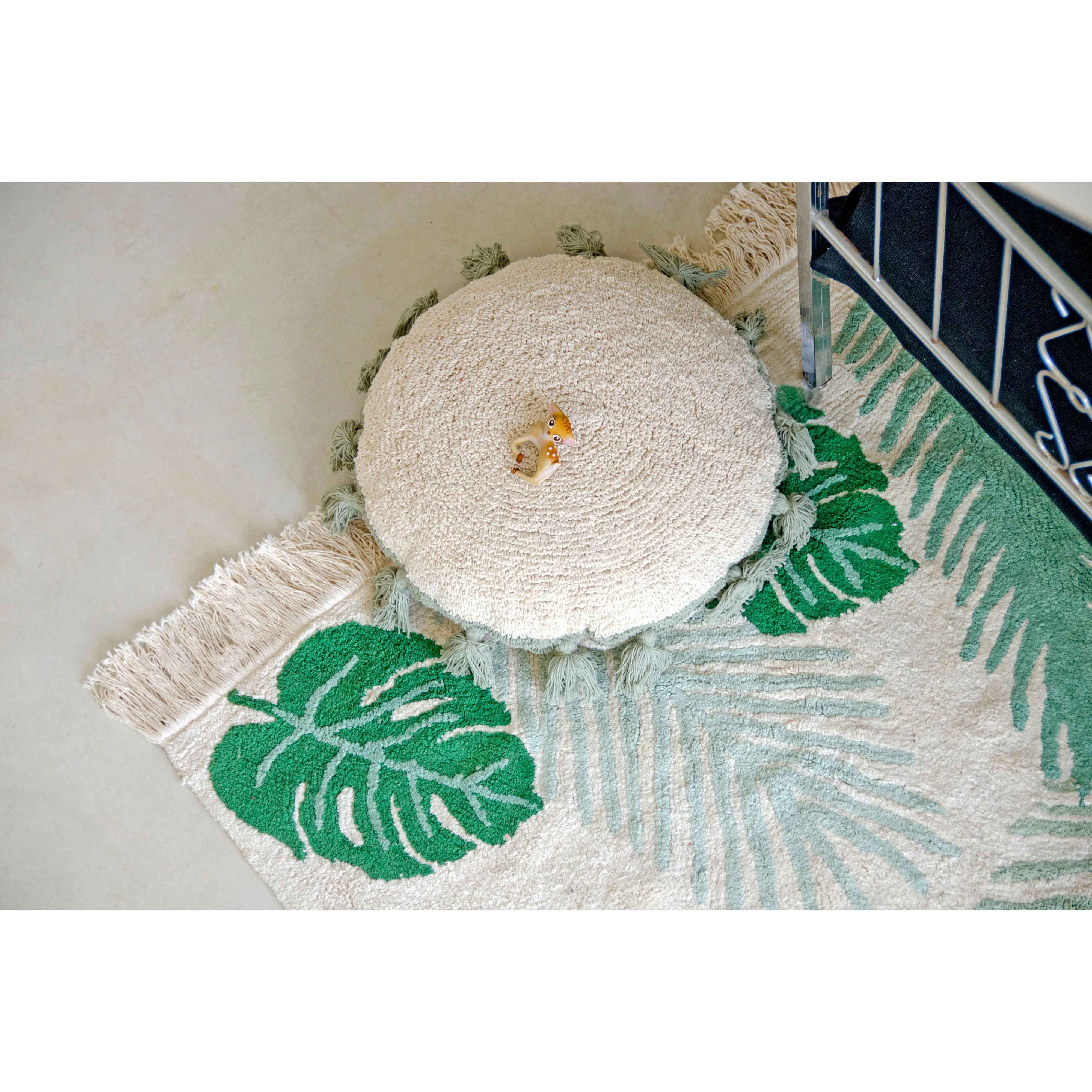 Lorena Canals Circle Green Machine Washable Cushion (Online Exclusive)