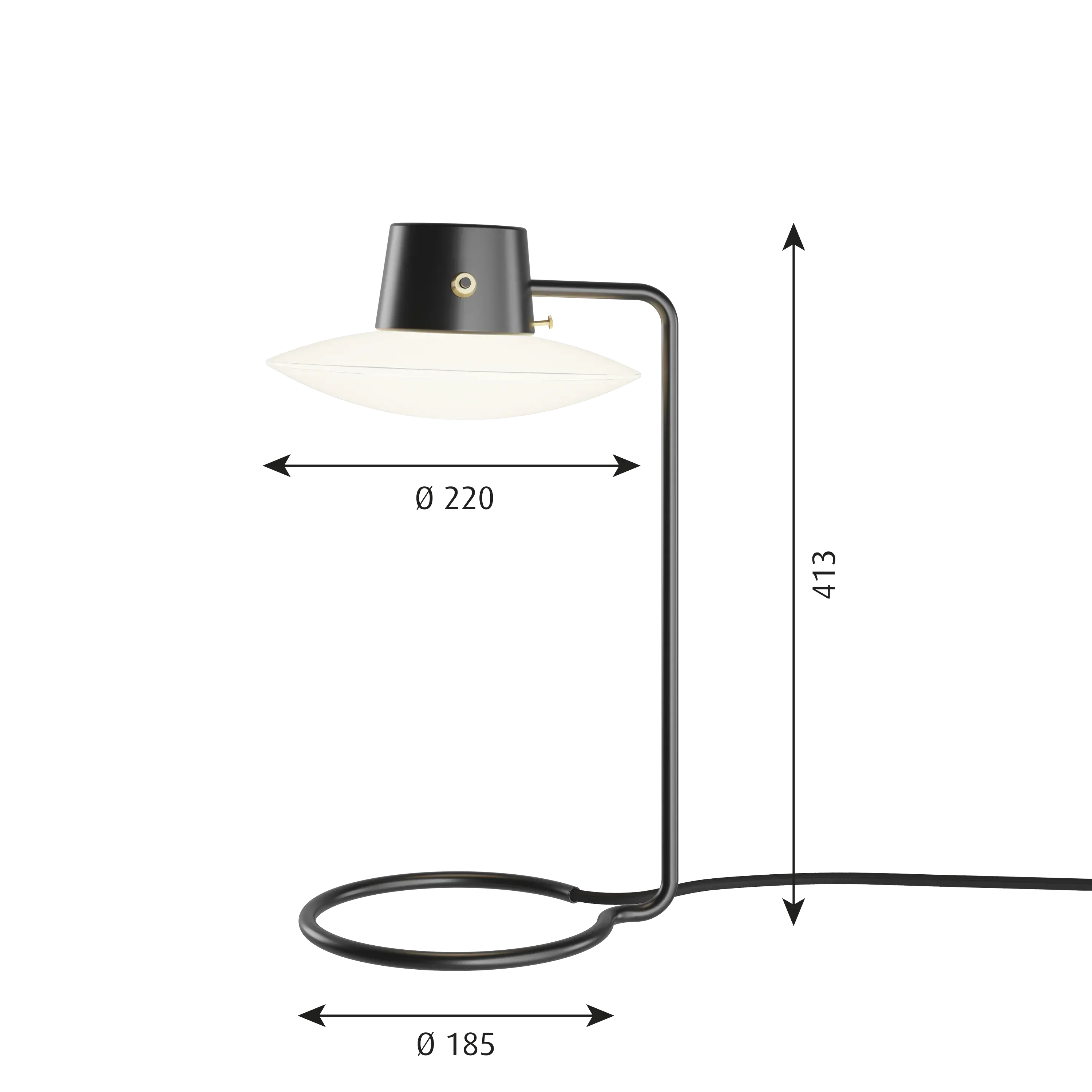 Louis Poulsen Aj Oxford Table Lamp Opal Glass ø 41 Cm