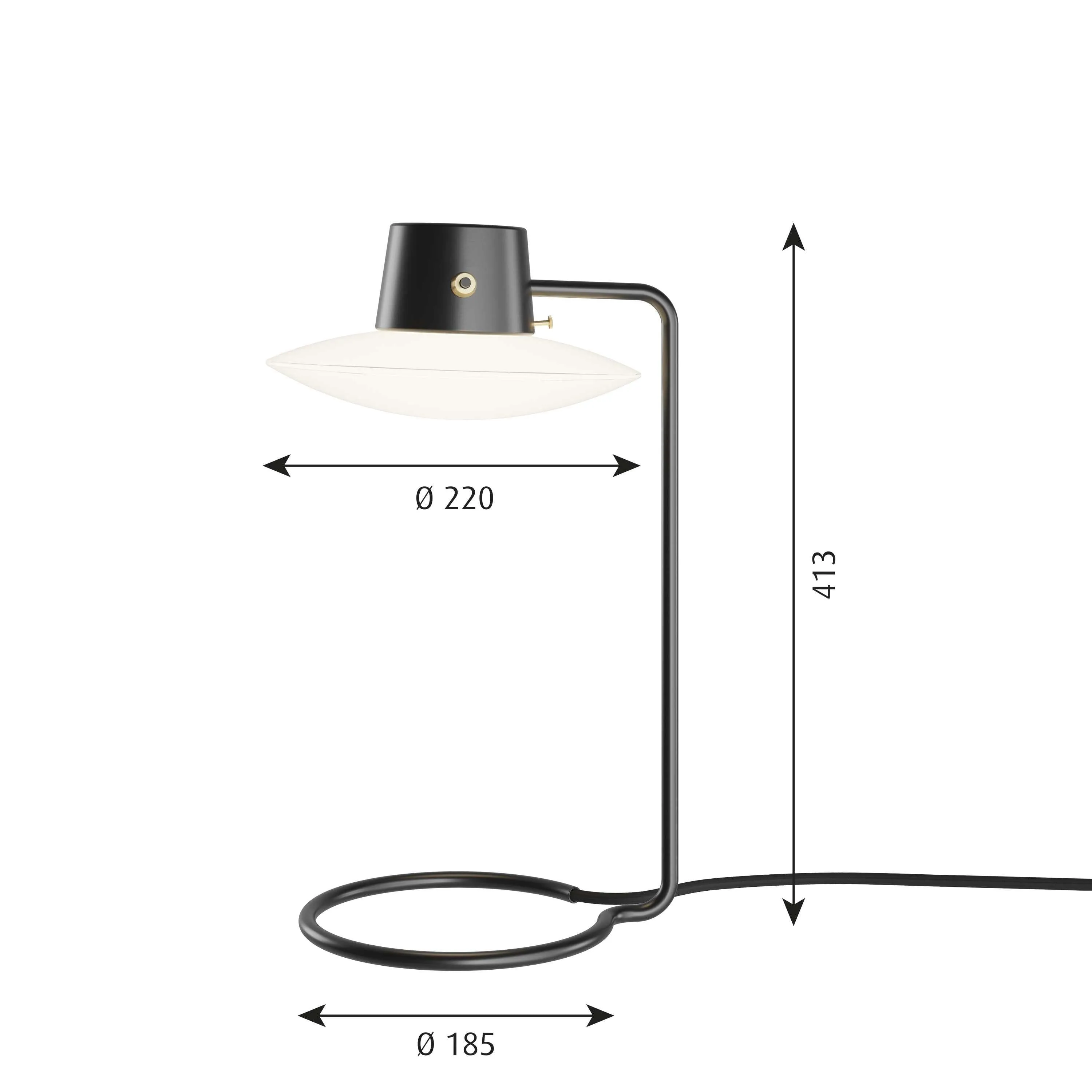 Louis Poulsen Aj Oxford Table Lamp Opal Glass ø 41 Cm