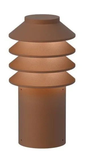Louis Poulsen Bysted Garden Bollard Led 2700 K 14 W Base With Adaptor Short, Corten