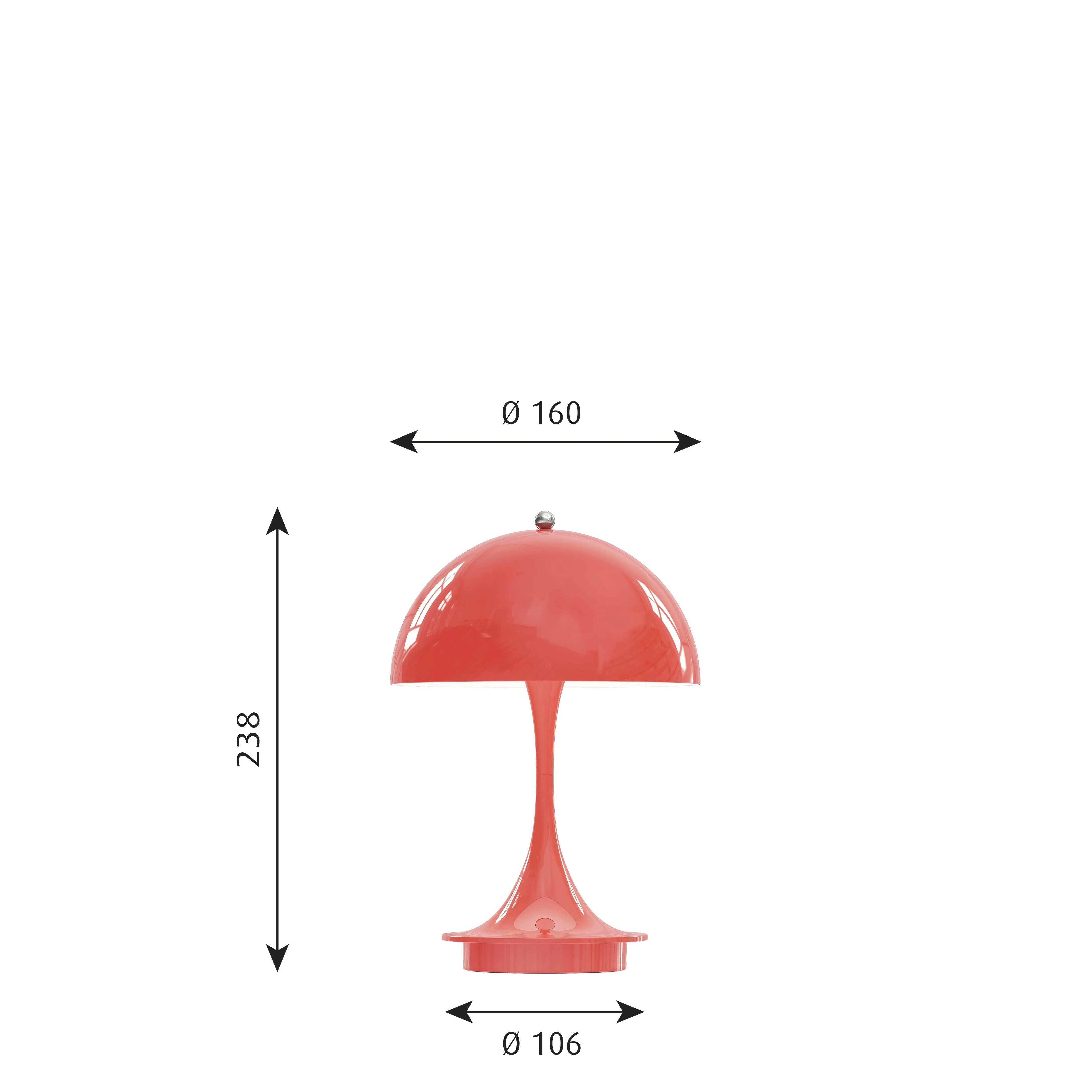 Louis Poulsen Panthella 160 Portable Table Lamp Led 27 K V2, Coral