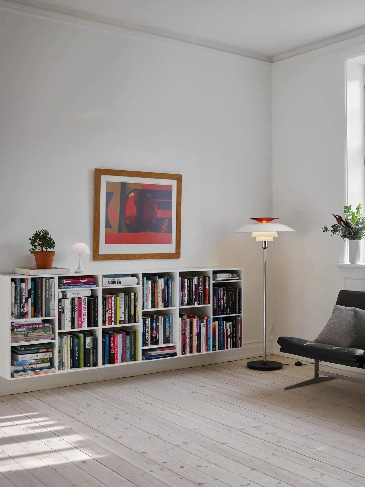 Louis Poulsen Ph 80 Floor Lamp, White/Black