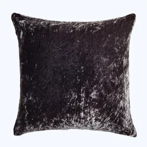 Luminous Velvet Pillow, Charcoal