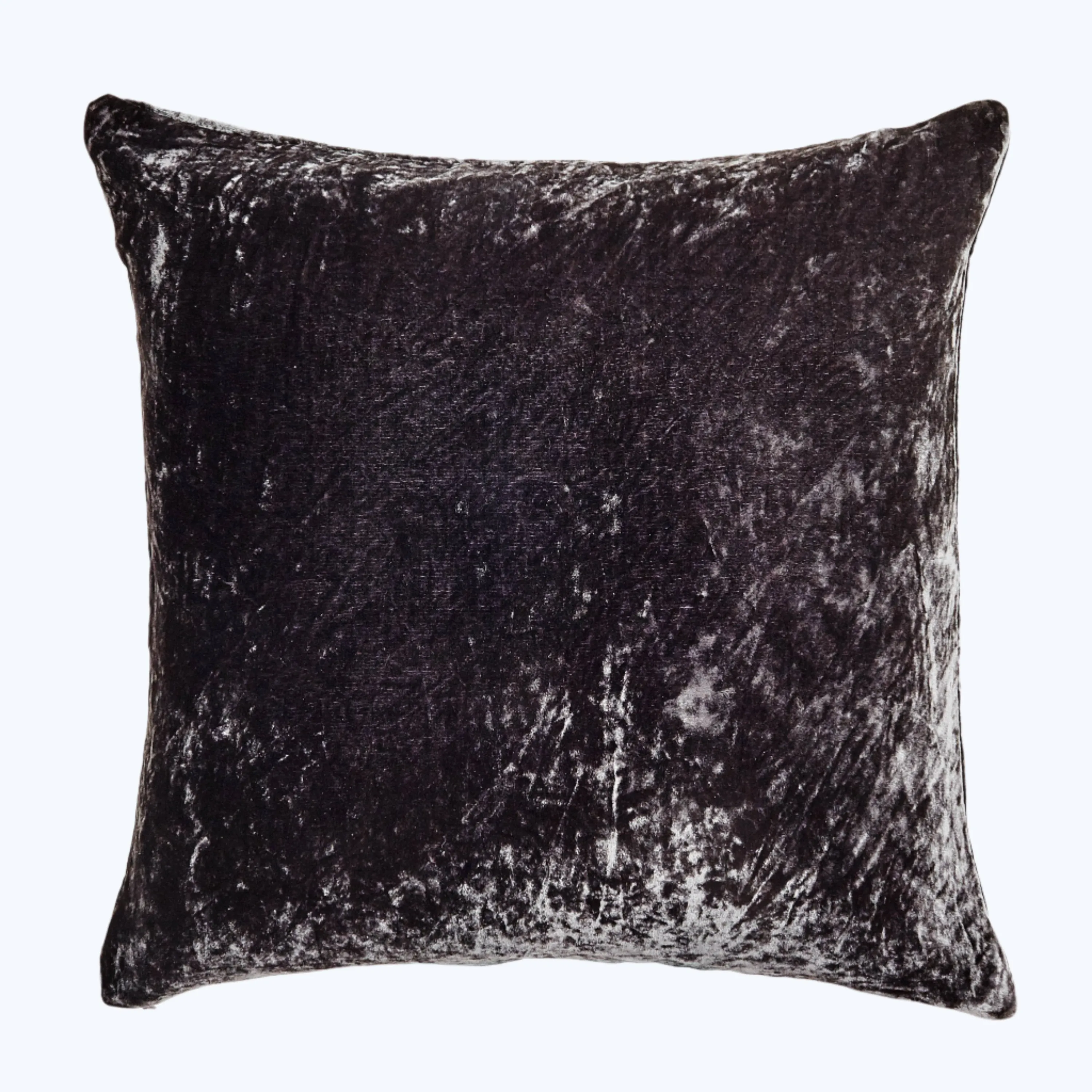 Luminous Velvet Pillow, Charcoal