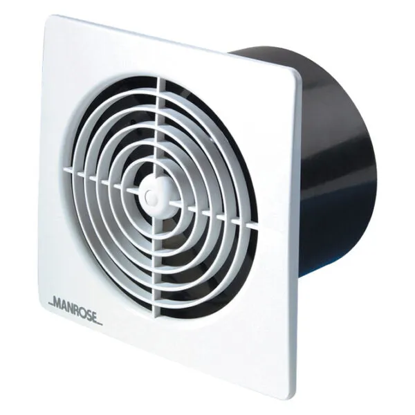 Manrose LP100SSW 4'' Lo Profile Square Fan White