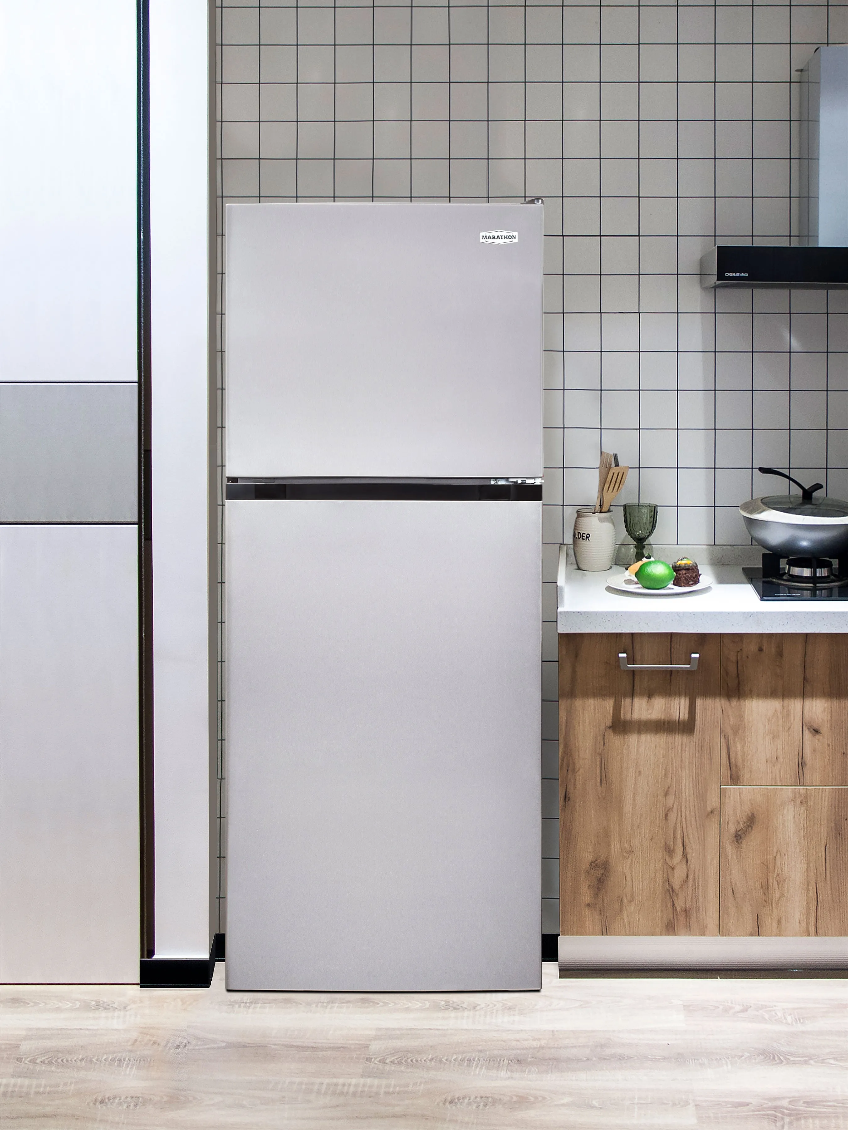 Marathon 23.4" Stainless Steel Top Mount Refrigerator (12.1 cu. ft.) - MFF123SS