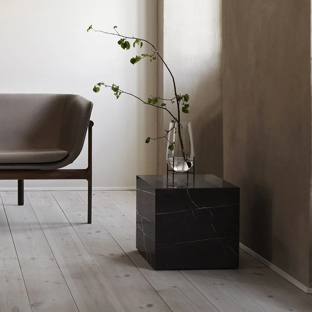 Marble Plinth End Table - Cubic