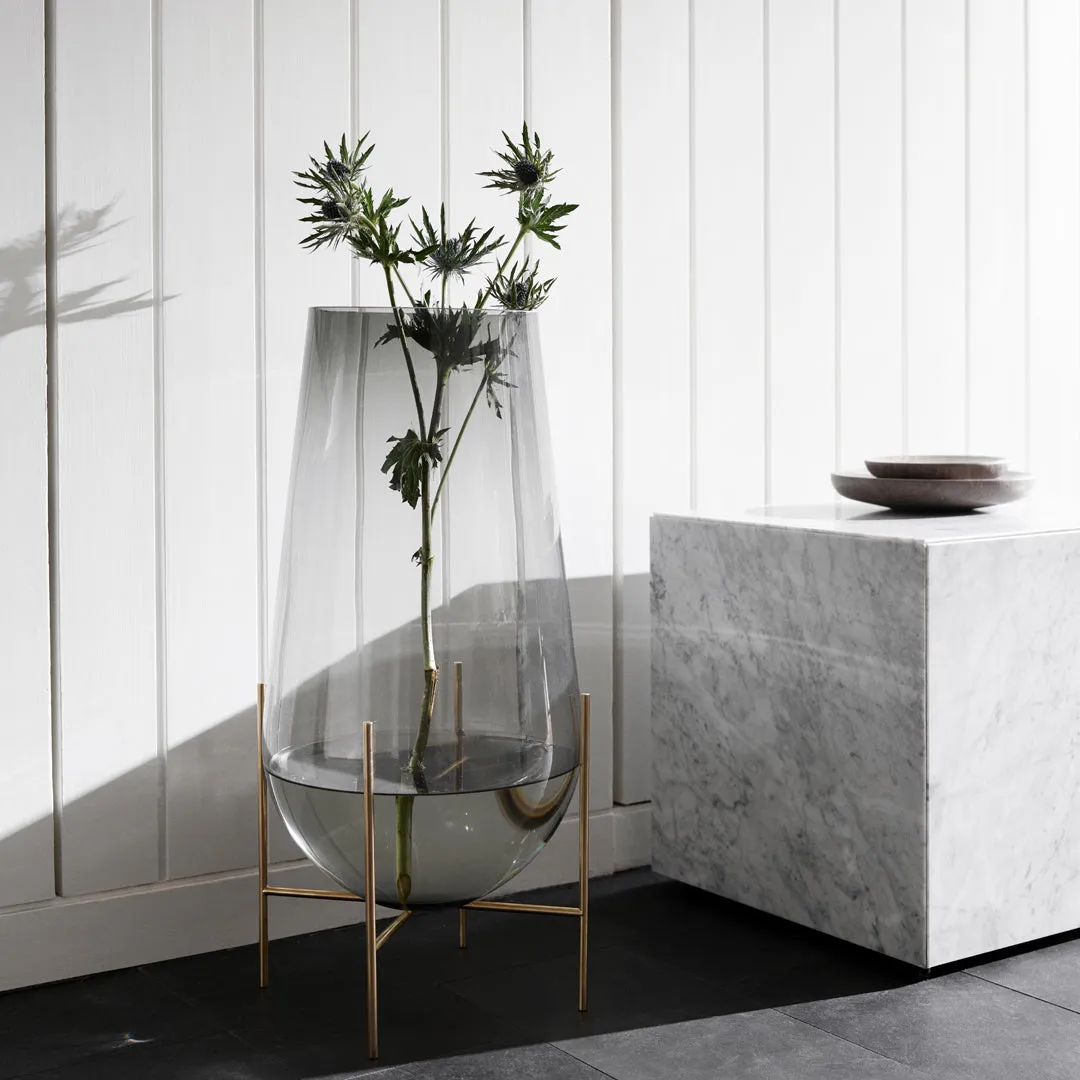 Marble Plinth End Table - Cubic