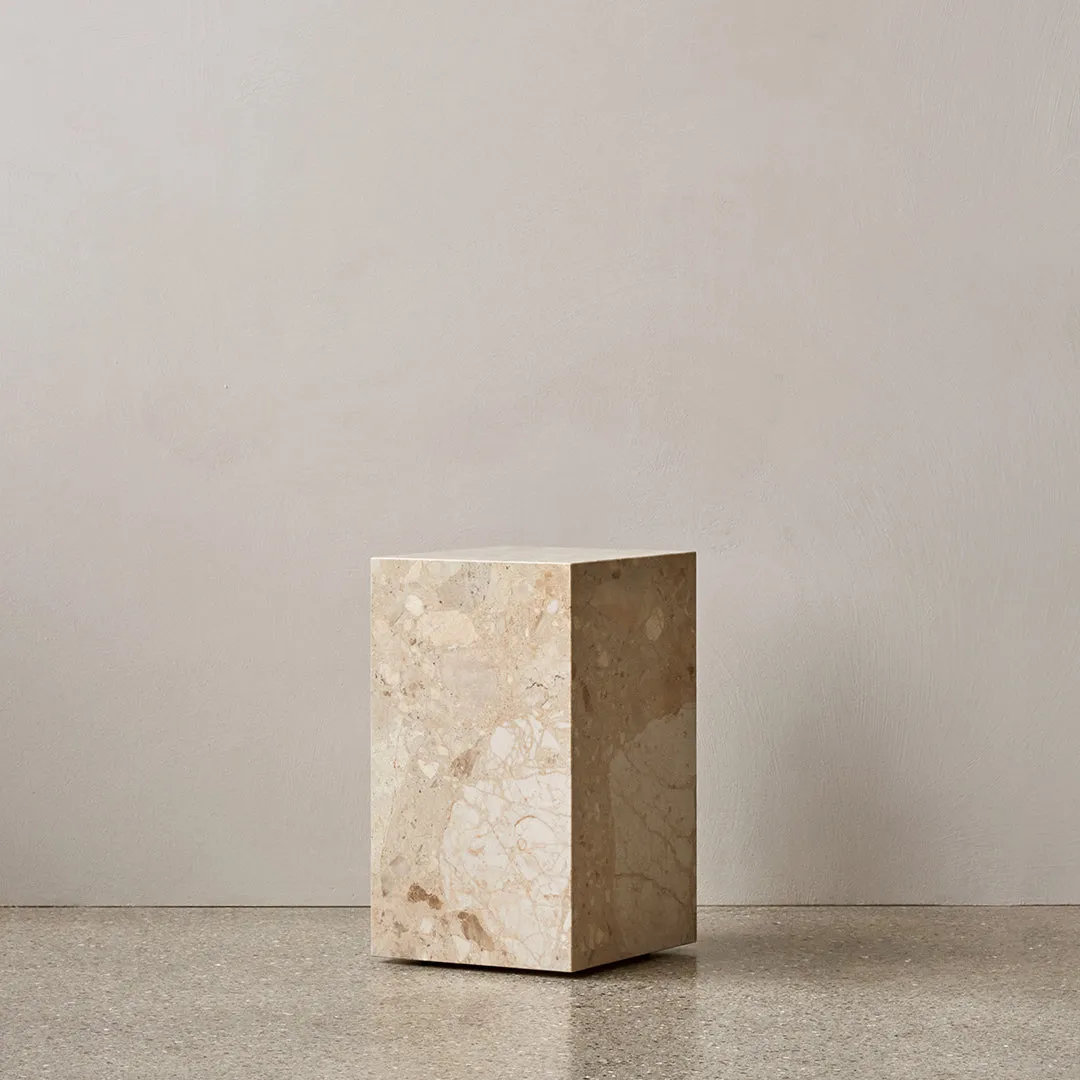 Marble Plinth Side Table - Tall