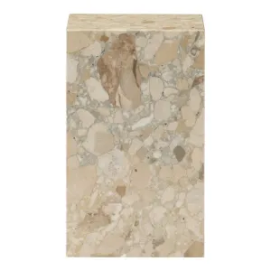 Marble Plinth Side Table - Tall