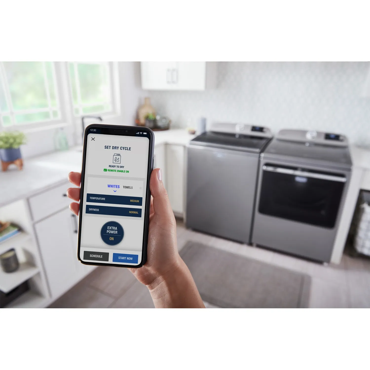 Maytag Metallic Slate Smart Top-Load Washer (6.0 cu. ft.) & Smart Gas Dryer (7.4 cu. ft.) - MVW7230HC/MGD6230HC