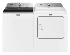 Maytag White Top-Load Washer (5.4 cu. ft.) & Gas Dryer (7.0 cu. ft.) - MVW6500MW/MGD6500MW