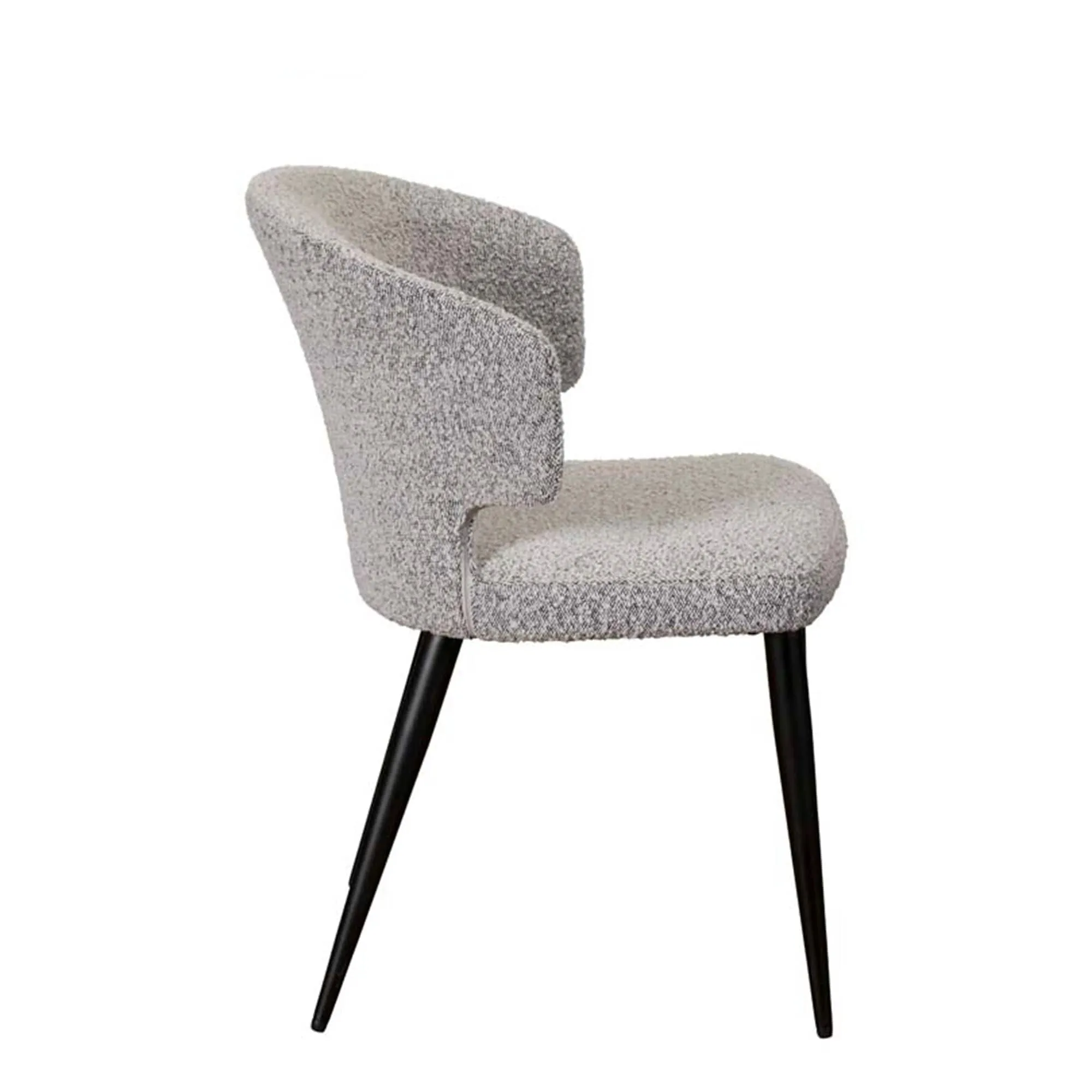 Mia - Dining Chair In Grey Boucle