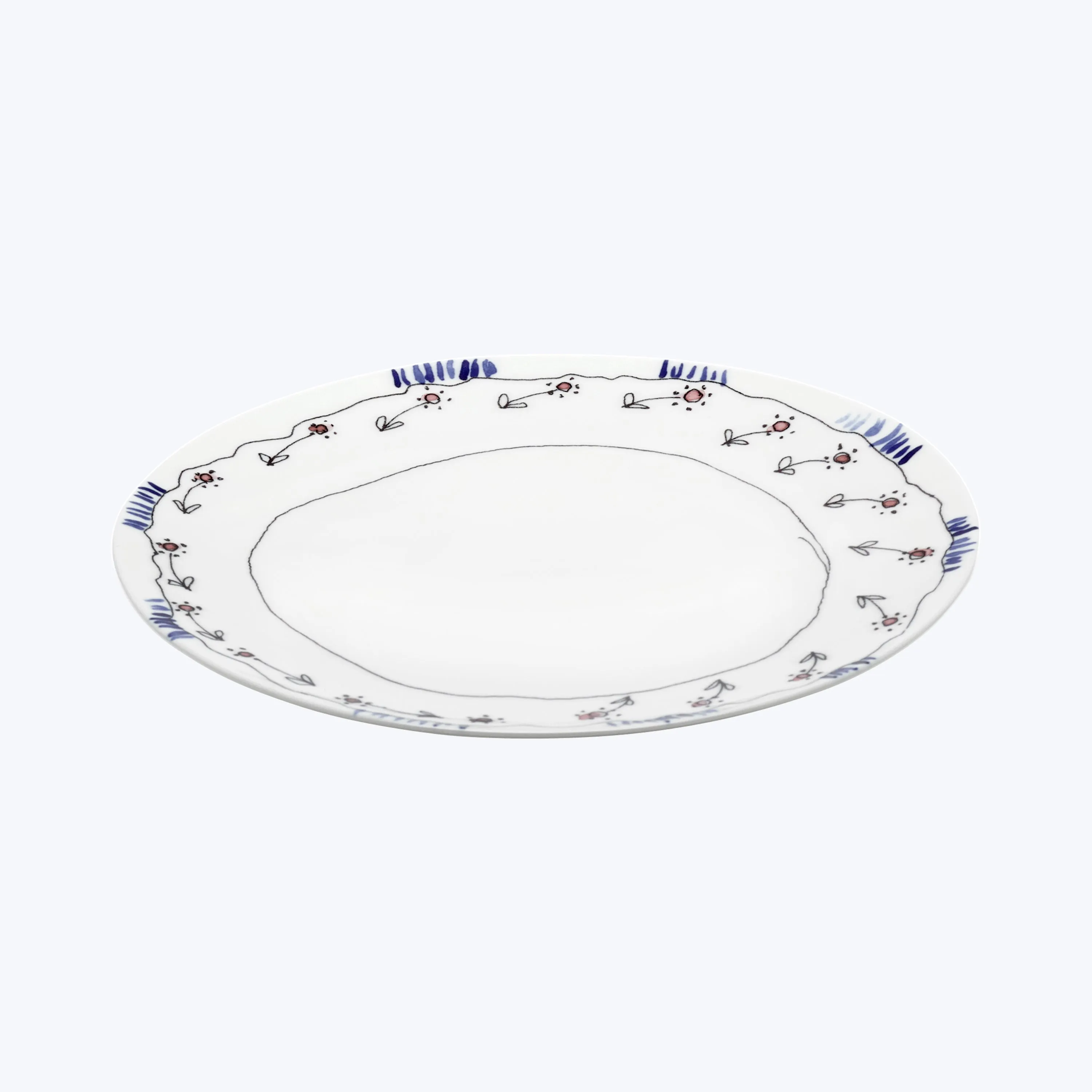 Midnight Flowers Salad Plate