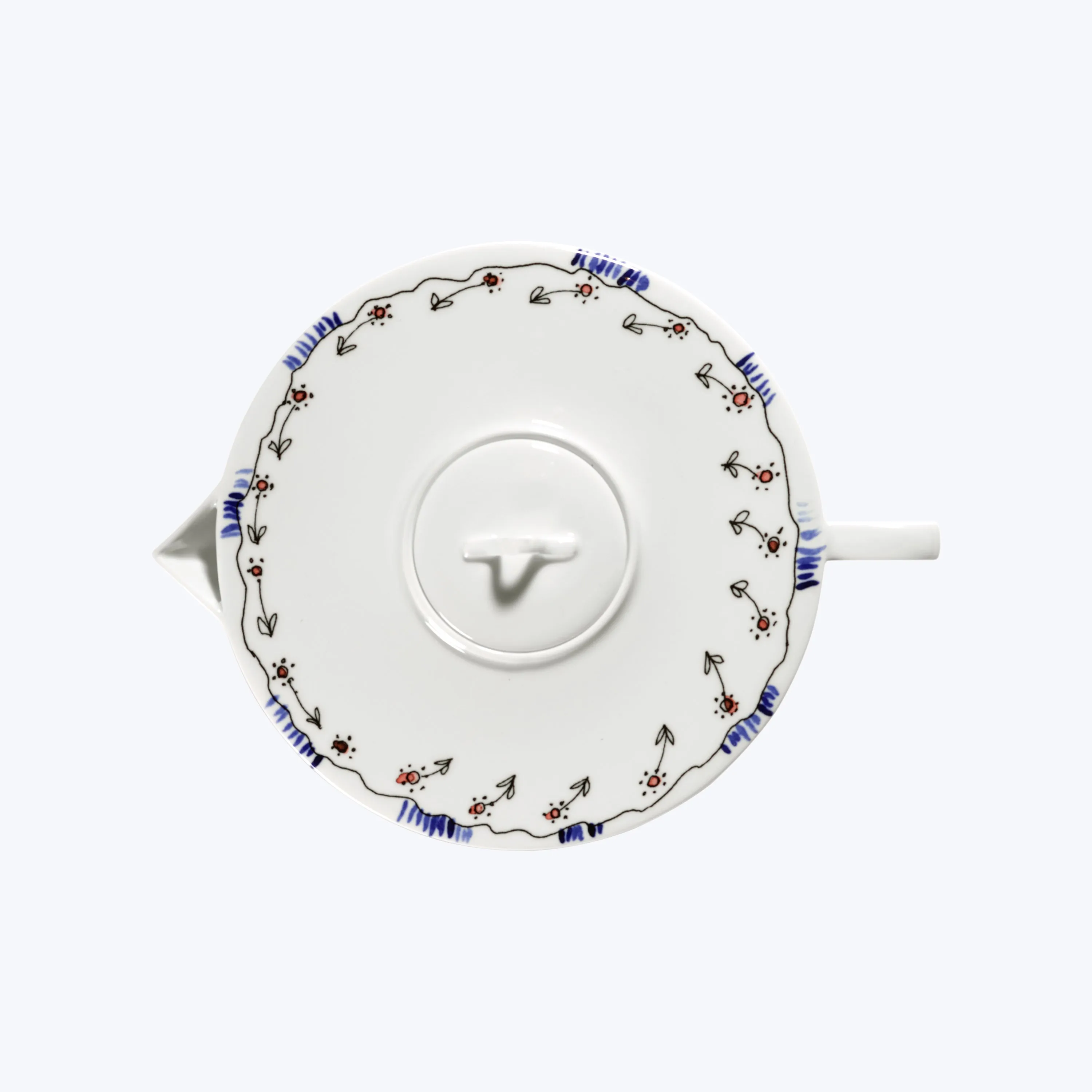 Midnight Flowers Tea Pot
