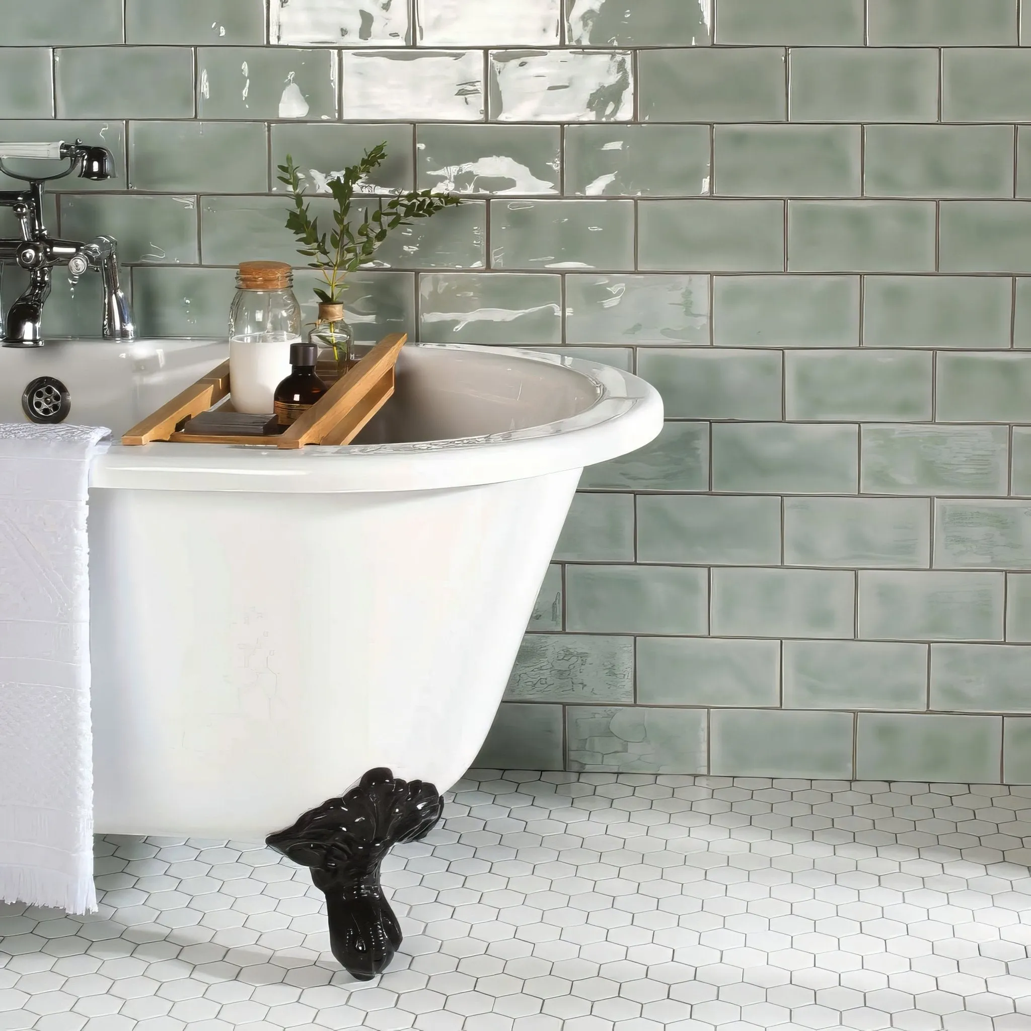 Mint Brick Tile
