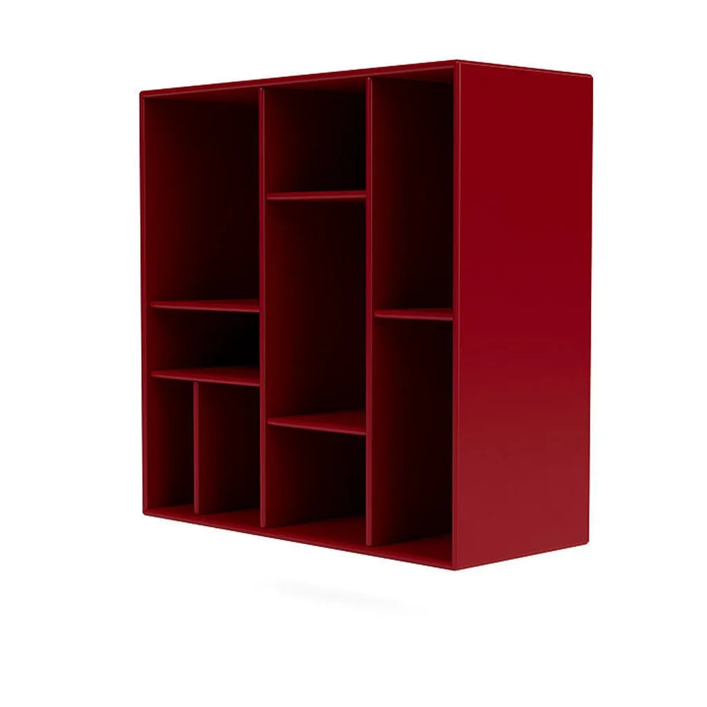 Montana Compile Decorative Shelf With Suspension Rail, Beetroot Red