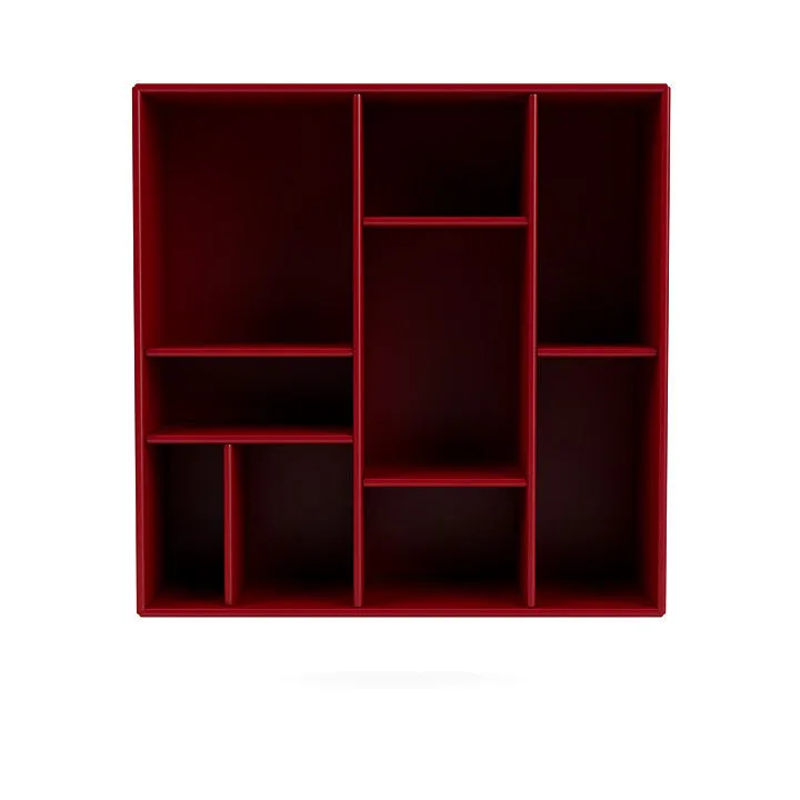 Montana Compile Decorative Shelf With Suspension Rail, Beetroot Red