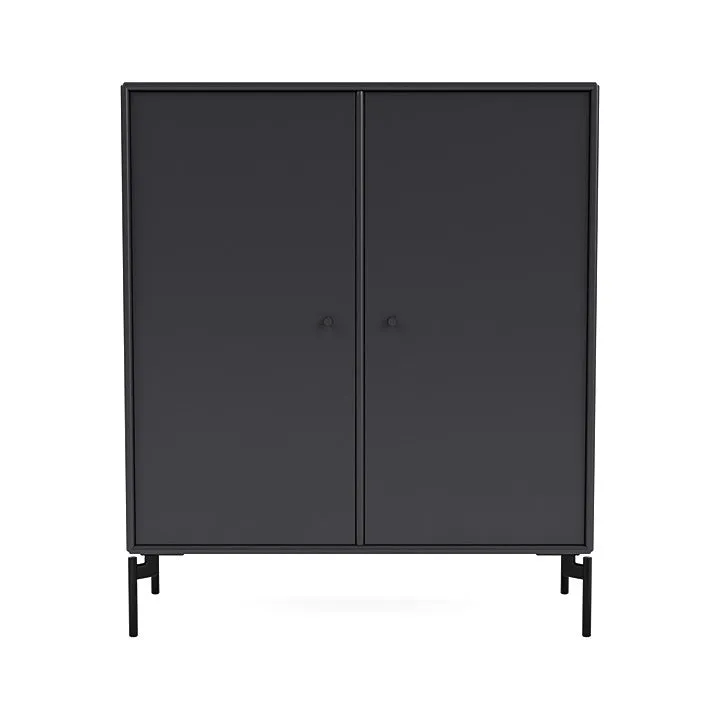 Montana Cover Cabinet With Legs, Anthracite/Black
