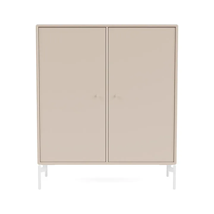 Montana Cover Cabinet With Legs, Clay/Snow White
