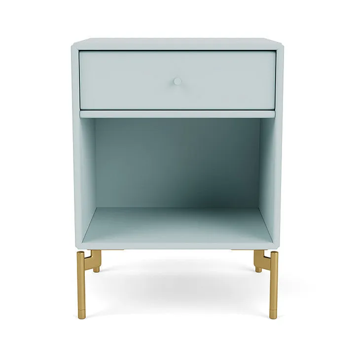 Montana Dream Nightstand With Legs, Flint/Brass
