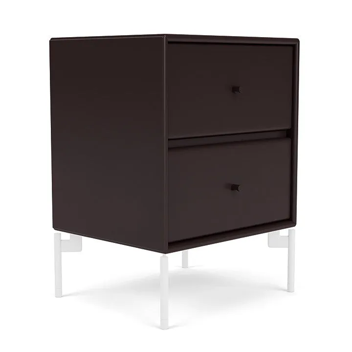 Montana Drift Drawer Module With Legs, Balsamic/Snow White