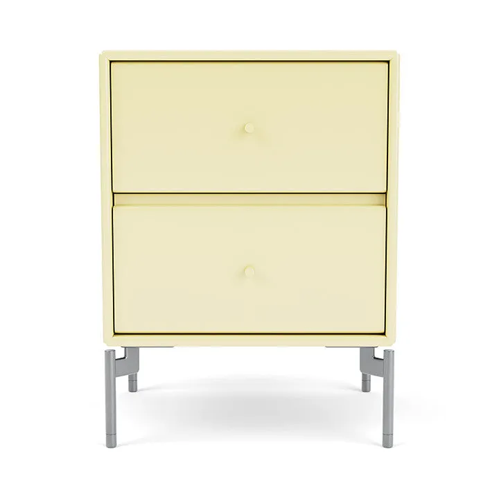 Montana Drift Drawer Module With Legs, Camomile/Matt Chrome