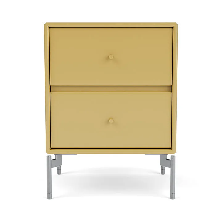 Montana Drift Drawer Module With Legs, Cumin/Matt Chrome