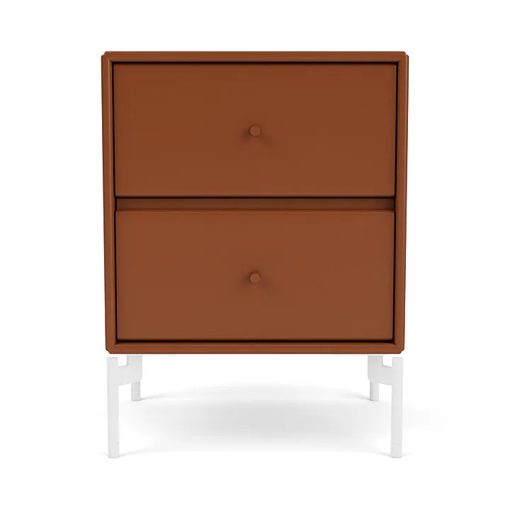Montana Drift Drawer Module With Legs, Hazelnut/Snow White