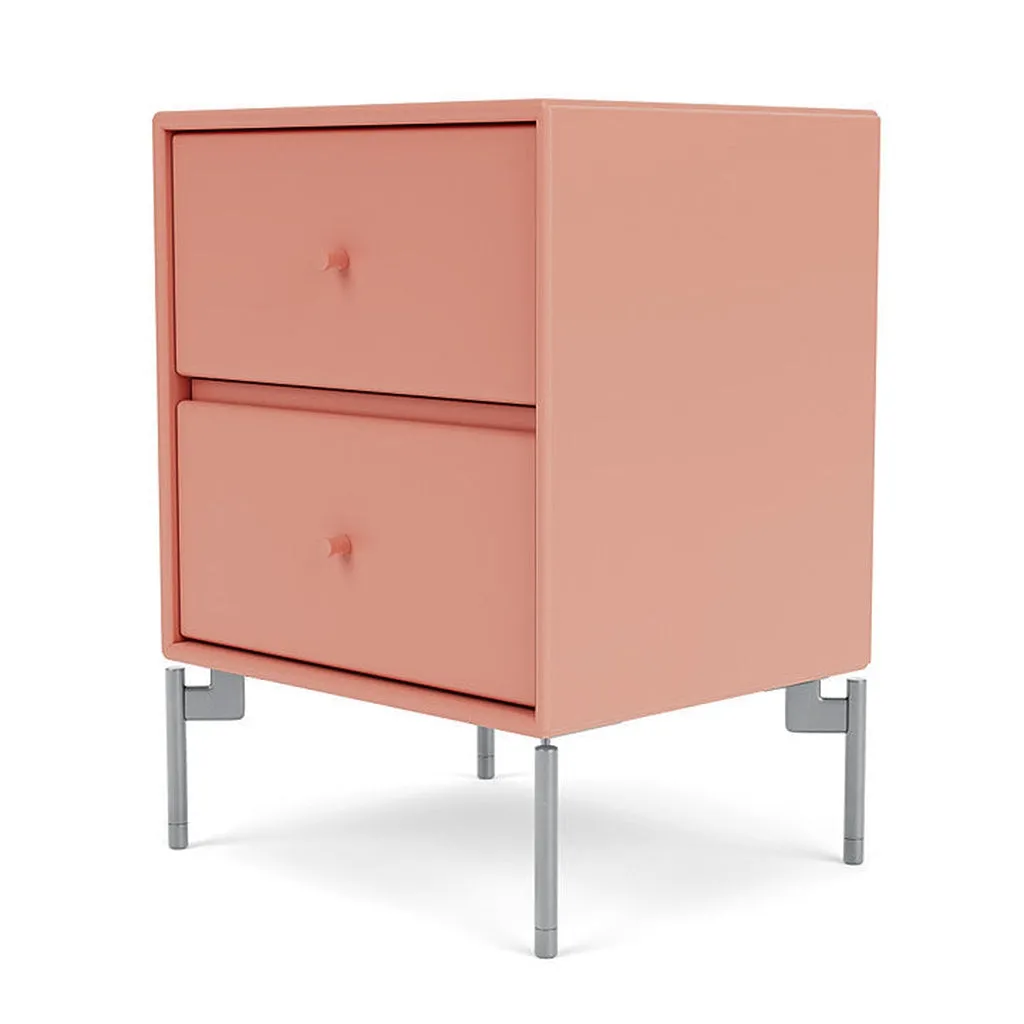 Montana Drift Drawer Module With Legs, Rhubarb/Matt Chrome
