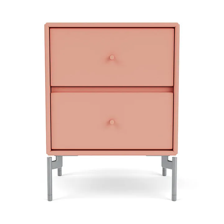Montana Drift Drawer Module With Legs, Rhubarb/Matt Chrome