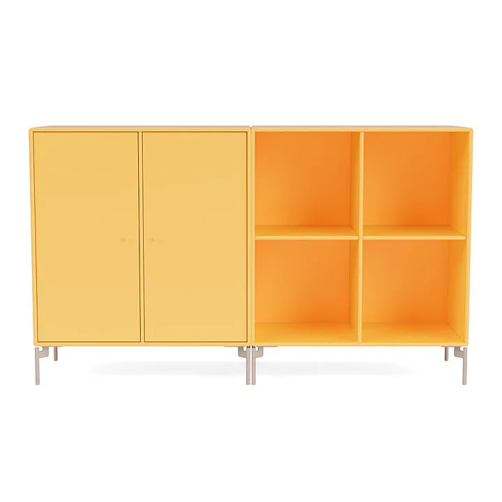 Montana Pair Classic Sideboard With Legs, Acacia/Mushroom